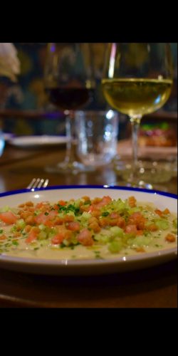 Baked celery root with tonnato souce